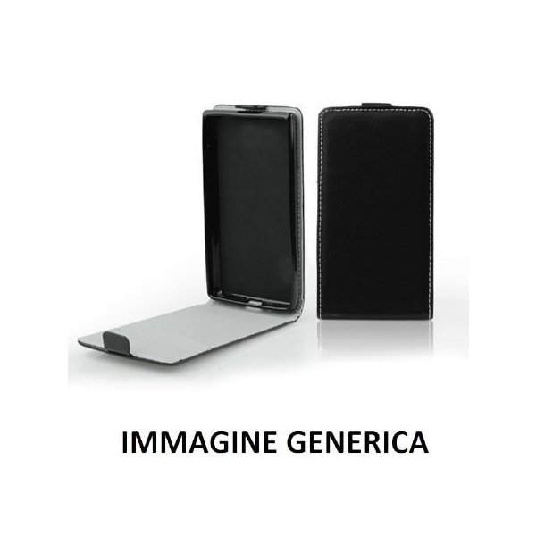CUSTODIA FLIP VERTICALE SLIM SIMILPELLE per HUAWEI G8, GX8 CON INTERNO IN TPU SILICONE COLORE NERO CUSTODIA FLIP VERTICALE SLIM SIMILPELLE per HUAWEI G8, GX8 CON INTERNO IN TPU SILICONE COLORE NERO