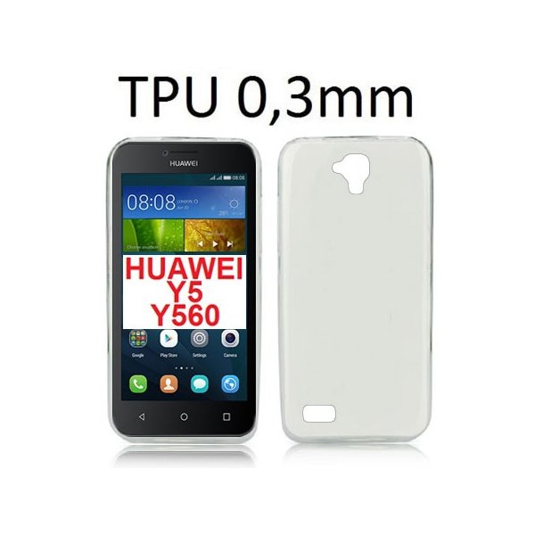 CUSTODIA GEL TPU SILICONE ULTRA SLIM 0,3mm per HUAWEI Y5, Y560 TRASPARENTE CUSTODIA GEL TPU SILICONE ULTRA SLIM 0,3mm per HUAWEI Y5, Y560 TRASPARENTE