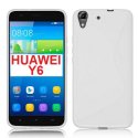 CUSTODIA GEL TPU SILICONE DOUBLE per HUAWEI Y6, HONOR 4A COLORE BIANCO CUSTODIA GEL TPU SILICONE DOUBLE per HUAWEI Y6, HONOR 4A COLORE BIANCO