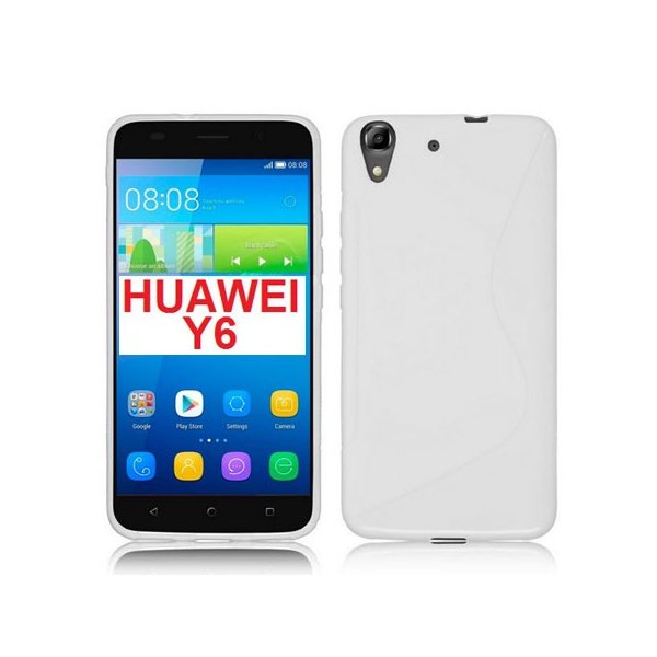 CUSTODIA GEL TPU SILICONE DOUBLE per HUAWEI Y6, HONOR 4A COLORE BIANCO CUSTODIA GEL TPU SILICONE DOUBLE per HUAWEI Y6, HONOR 4A COLORE BIANCO