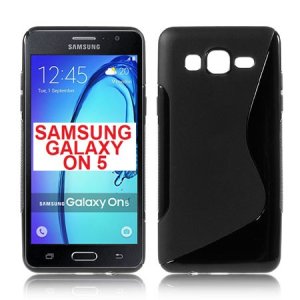 CUSTODIA GEL TPU SILICONE DOUBLE per SAMSUNG SM-G550 GALAXY ON5 COLORE NERO