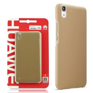 CUSTODIA BACK CASE POSTERIORE RIGIDA SLIM 0,8mm ORIGINALE per HUAWEI Y6, HONOR 4A COLORE MARRONE CHIARO BLISTER