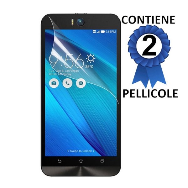 PELLICOLA PROTEGGI DISPLAY per ASUS ZENFONE SELFIE, ZD551KL 5.5" POLLICI CONFEZIONE 2 PEZZI PELLICOLA PROTEGGI DISPLAY per ASUS ZENFONE SELFIE, ZD551KL 5.5" POLLICI CONFEZIONE 2 PEZZI