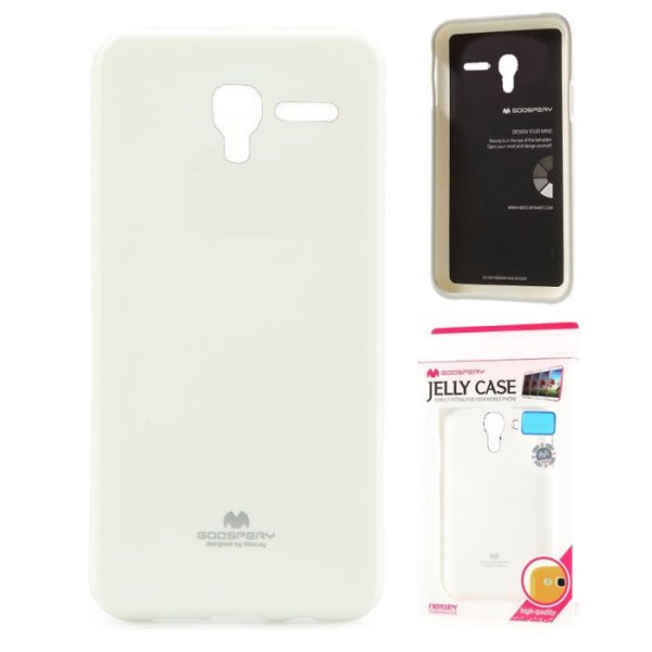 CUSTODIA GEL TPU SILICONE per ALCATEL ONE TOUCH POP 3 5" POLLICI COLORE BIANCO LUCIDO CON GLITTER ALTA QUALITA' MERCURY BLISTER CUSTODIA GEL TPU SILICONE per ALCATEL ONE TOUCH POP 3 5" POLLICI COLORE BIANCO LUCIDO CON GLITTER ALTA QUALITA' MERCURY BLISTER