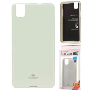 CUSTODIA GEL TPU SILICONE per HUAWEI SHOT X, HONOR 7i COLORE BIANCO LUCIDO CON GLITTER ALTA QUALITA' MERCURY BLISTER