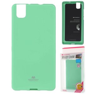 CUSTODIA GEL TPU SILICONE per HUAWEI SHOT X, HONOR 7i COLORE VERDE ACQUA LUCIDO CON GLITTER ALTA QUALITA' MERCURY BLISTER