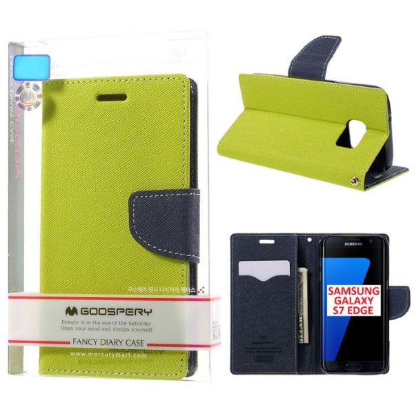CUSTODIA FLIP ORIZZONTALE per SAMSUNG SM-G935 GALAXY S7 EDGE CON STAND E INTERNO IN TPU COLORE VERDE FANCY MERCURY CUSTODIA FLIP ORIZZONTALE per SAMSUNG SM-G935 GALAXY S7 EDGE CON STAND E INTERNO IN TPU COLORE VERDE FANCY MERCURY