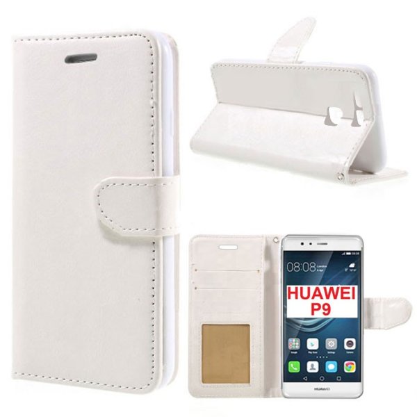 CUSTODIA per HUAWEI P9 - FLIP ORIZZONTALE SIMILPELLE CON INTERNO IN TPU, STAND, PORTA CARTE E CHIUSURA MAGNETICA COLORE BIANCO CUSTODIA per HUAWEI P9 - FLIP ORIZZONTALE SIMILPELLE CON INTERNO IN TPU, STAND, PORTA CARTE E CHIUSURA MAGNETICA COLORE BIANCO