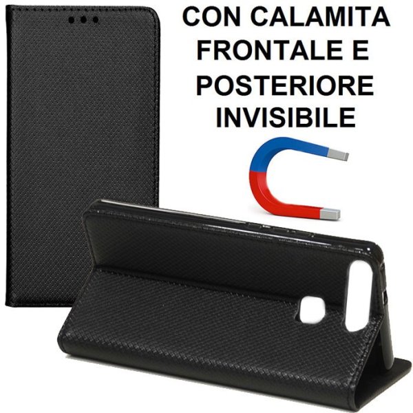 CUSTODIA FLIP ORIZZONTALE per HUAWEI P9 con CHIUSURA MAGNETICA INVISIBILE, STAND ED INTERNO IN TPU SILICONE COLORE NERO CUSTODIA FLIP ORIZZONTALE per HUAWEI P9 con CHIUSURA MAGNETICA INVISIBILE, STAND ED INTERNO IN TPU SILICONE COLORE NERO