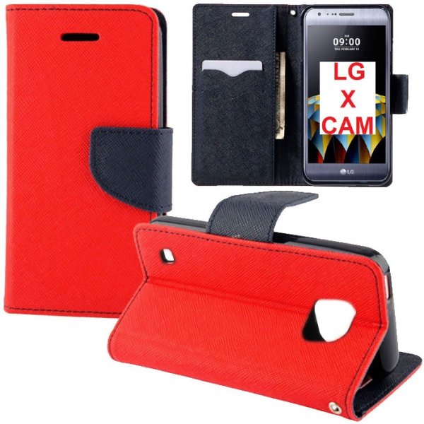CUSTODIA FLIP ORIZZONTALE per LG X CAM (K580) CON INTERNO IN TPU SILICONE, STAND, PORTA CARTE E CHIUSURA MAGNETICA COLORE ROSSO CUSTODIA FLIP ORIZZONTALE per LG X CAM (K580) CON INTERNO IN TPU SILICONE, STAND, PORTA CARTE E CHIUSURA MAGNETICA COLORE ROSSO