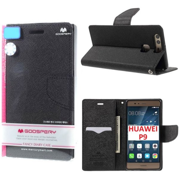 CUSTODIA FLIP ORIZZONTALE per HUAWEI P9 CON STAND, INTERNO IN TPU, PORTA CARTE E CHIUSURA MAGNETICA NERO ALTA QUALITA' CUSTODIA FLIP ORIZZONTALE per HUAWEI P9 CON STAND, INTERNO IN TPU, PORTA CARTE E CHIUSURA MAGNETICA NERO ALTA QUALITA'