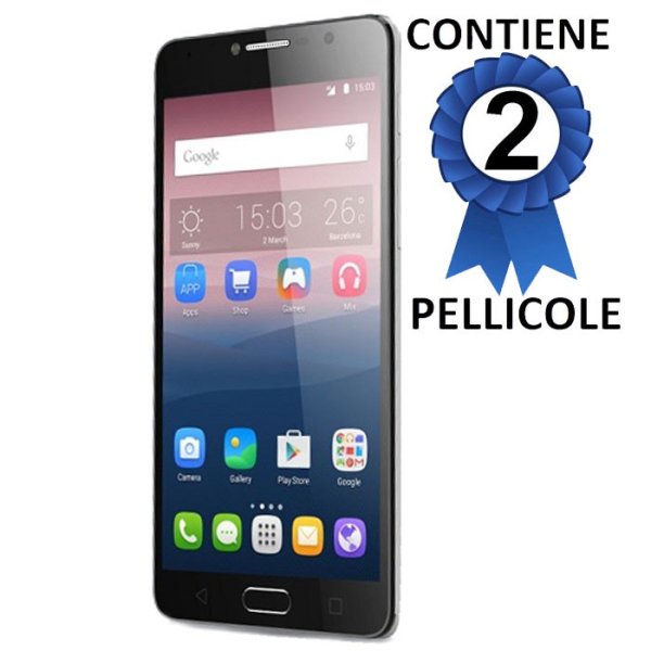 PELLICOLA PROTEGGI DISPLAY per ALCATEL ONE TOUCH POP 4S, 5095 - 5.5" POLLICI CONFEZIONE 2 PEZZI PELLICOLA PROTEGGI DISPLAY per ALCATEL ONE TOUCH POP 4S, 5095 - 5.5" POLLICI CONFEZIONE 2 PEZZI