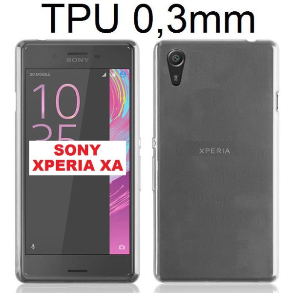 CUSTODIA GEL TPU SILICONE ULTRA SLIM 0,3mm TRASPARENTE per SONY XPERIA XA, XPERIA XA DUAL CUSTODIA GEL TPU SILICONE ULTRA SLIM 0,3mm TRASPARENTE per SONY XPERIA XA, XPERIA XA DUAL