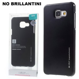 CUSTODIA GEL TPU SILICONE per SAMSUNG SM-A310 GALAXY A3 (2016) COLORE NERO ALTA QUALITA' MERCURY I-JELLY (NO BRILLANTINI)
