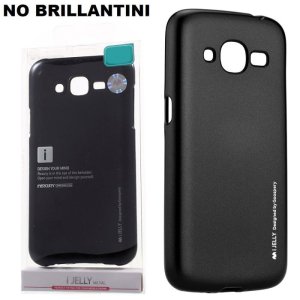 CUSTODIA GEL TPU SILICONE per SAMSUNG SM-J210 GALAXY J2 (2016) COLORE NERO ALTA QUALITA' MERCURY I-JELLY (NO BRILLANTINI)