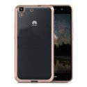 CUSTODIA GEL TPU SILICONE per HUAWEI Y6 II, HONOR 5A, HONOR HOLLY 3 TRASPARENTE CON CORNICE COLORE ROSA ORO CUSTODIA GEL TPU SILICONE per HUAWEI Y6 II, HONOR 5A, HONOR HOLLY 3 TRASPARENTE CON CORNICE COLORE ROSA ORO