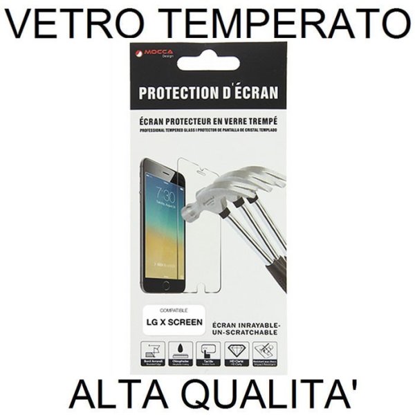 PELLICOLA PROTEGGI DISPLAY VETRO TEMPERATO 0,33mm per LG X SCREEN ALTA QUALITA' MOCCA BLISTER PELLICOLA PROTEGGI DISPLAY VETRO TEMPERATO 0,33mm per LG X SCREEN ALTA QUALITA' MOCCA BLISTER