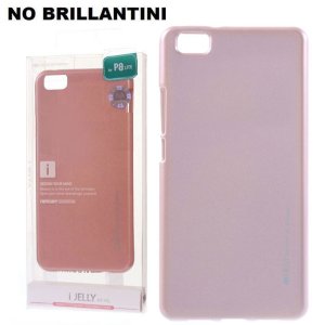CUSTODIA GEL TPU SILICONE per HUAWEI P8 LITE COLORE ROSA ORO ALTA QUALITA' MERCURY I-JELLY BLISTER (NO BRILLANTINI)