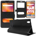 CUSTODIA FLIP ORIZZONTALE SLIM per ZTE BLADE A452 CON STAND, INTERNO IN TPU SILICONE E DOPPIA FINESTRA ID COLORE NERO CUSTODIA FLIP ORIZZONTALE SLIM per ZTE BLADE A452 CON STAND, INTERNO IN TPU SILICONE E DOPPIA FINESTRA ID COLORE NERO