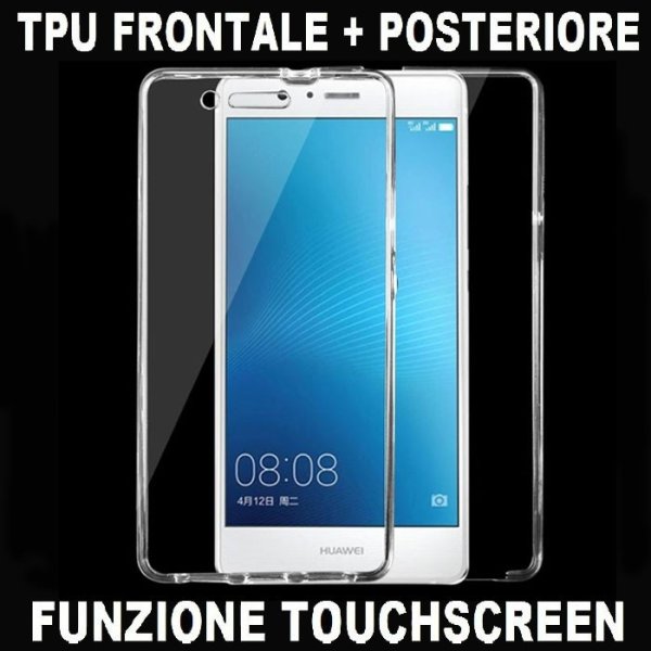 CUSTODIA per HUAWEI P9 LITE, G9 LITE IN GEL TPU SILICONE FRONTALE + POSTERIORE ULTRA SLIM 0,3mm TRASPARENTE CUSTODIA per HUAWEI P9 LITE, G9 LITE IN GEL TPU SILICONE FRONTALE + POSTERIORE ULTRA SLIM 0,3mm TRASPARENTE