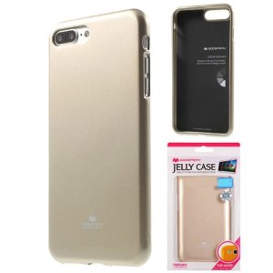 CUSTODIA GEL TPU SILICONE per APPLE IPHONE 7 PLUS, IPHONE 8 PLUS COLORE ORO LUCIDO ALTA QUALITA' MERCURY BLISTER