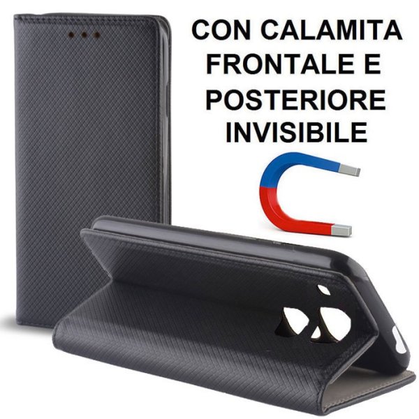CUSTODIA FLIP ORIZZONTALE per HUAWEI NOVA PLUS con CHIUSURA MAGNETICA INVISIBILE, STAND ED INTERNO IN TPU SILICONE NERO CUSTODIA FLIP ORIZZONTALE per HUAWEI NOVA PLUS con CHIUSURA MAGNETICA INVISIBILE, STAND ED INTERNO IN TPU SILICONE NERO