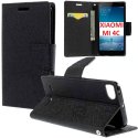CUSTODIA FLIP ORIZZONTALE per XIAOMI MI 4C CON INTERNO IN TPU SILICONE, PORTA CARTE, STAND E CHIUSURA MAGNETICA COLORE NERO CUSTODIA FLIP ORIZZONTALE per XIAOMI MI 4C CON INTERNO IN TPU SILICONE, PORTA CARTE, STAND E CHIUSURA MAGNETICA COLORE NERO