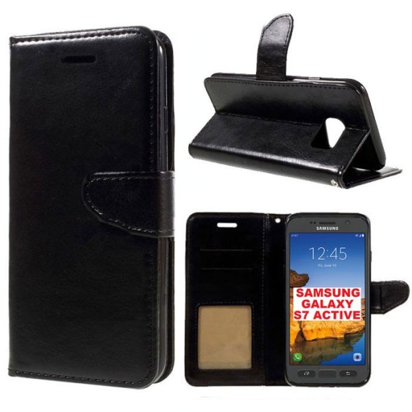 CUSTODIA FLIP ORIZZONTALE SIMILPELLE per SAMSUNG SM-G891 GALAXY S7 ACTIVE CON CHIUSURA MAGNETICA E INTERNO IN TPU NERO CUSTODIA FLIP ORIZZONTALE SIMILPELLE per SAMSUNG SM-G891 GALAXY S7 ACTIVE CON CHIUSURA MAGNETICA E INTERNO IN TPU NERO