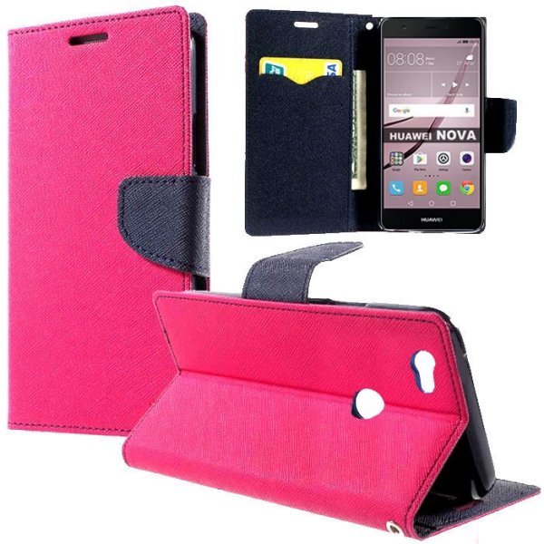 CUSTODIA FLIP ORIZZONTALE per HUAWEI NOVA CON INTERNO IN TPU SILICONE, STAND E CHIUSURA MAGNETICA COLORE FUCSIA CUSTODIA FLIP ORIZZONTALE per HUAWEI NOVA CON INTERNO IN TPU SILICONE, STAND E CHIUSURA MAGNETICA COLORE FUCSIA