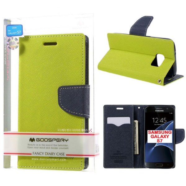 CUSTODIA FLIP ORIZZONTALE per SAMSUNG SM-G930 GALAXY S7 CON STAND E INTERNO IN TPU SILICONE COLORE VERDE FANCY MERCURY CUSTODIA FLIP ORIZZONTALE per SAMSUNG SM-G930 GALAXY S7 CON STAND E INTERNO IN TPU SILICONE COLORE VERDE FANCY MERCURY