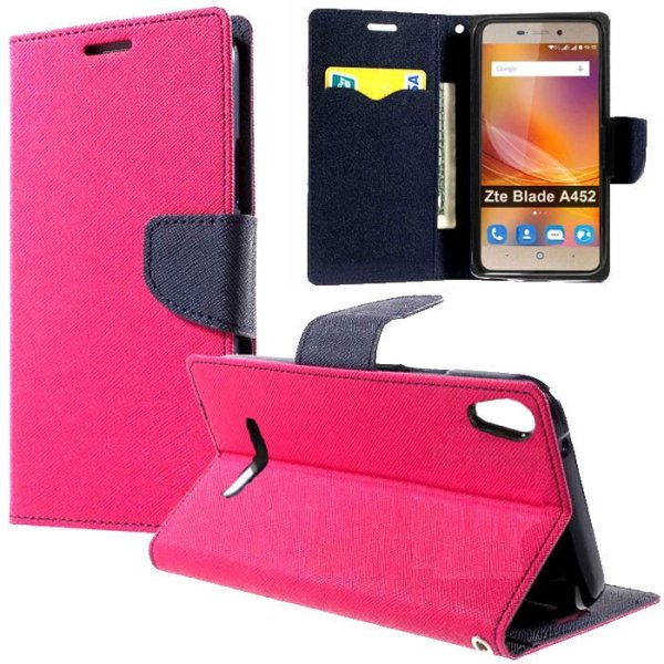 CUSTODIA per ZTE BLADE A452 - FLIP ORIZZONTALE CON INTERNO IN TPU, STAND, PORTA CARTE E CHIUSURA MAGNETICA COLORE FUCSIA CUSTODIA per ZTE BLADE A452 - FLIP ORIZZONTALE CON INTERNO IN TPU, STAND, PORTA CARTE E CHIUSURA MAGNETICA COLORE FUCSIA