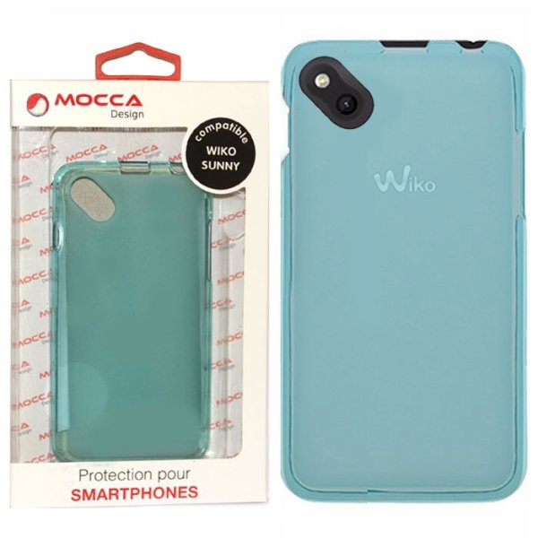 CUSTODIA per WIKO SUNNY IN GEL TPU SILICONE COLORE AZZURRO MOCCA BLISTER CUSTODIA per WIKO SUNNY IN GEL TPU SILICONE COLORE AZZURRO MOCCA BLISTER