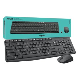 KIT TASTIERA + MOUSE WIRELESS MK235 COLORE NERO 920-007913 LOGITECH BLISTER