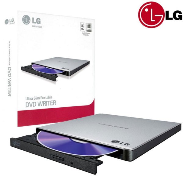 MASTERIZZATORE DVD/CD PORTATILE ULTRA SLIM USB 2.0 CON TECNOLOGIA SILENT PLAY E TV CONNECTIVITY COLORE SILVER GP57ES40 LG