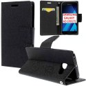 CUSTODIA per SAMSUNG SM-A320 GALAXY A3 (2017) - FLIP ORIZZONTALE CON STAND, INTERNO IN TPU SILICONE E PORTA CARTE COLORE NERO CUSTODIA per SAMSUNG SM-A320 GALAXY A3 (2017) - FLIP ORIZZONTALE CON STAND, INTERNO IN TPU SILICONE E PORTA CARTE COLORE NERO