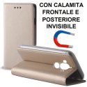 CUSTODIA per HUAWEI MATE 9 - FLIP ORIZZONTALE con CHIUSURA MAGNETICA INVISIBILE, STAND ED INTERNO IN TPU SILICONE COLORE ORO CUSTODIA per HUAWEI MATE 9 - FLIP ORIZZONTALE con CHIUSURA MAGNETICA INVISIBILE, STAND ED INTERNO IN TPU SILICONE COLORE ORO