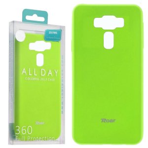 CUSTODIA per ASUS ZENFONE 3 DELUXE (ZS570KL, Z016S) IN GEL TPU SILICONE COLORE VERDE ALTA QUALITA' ROAR COLORFUL BLISTER