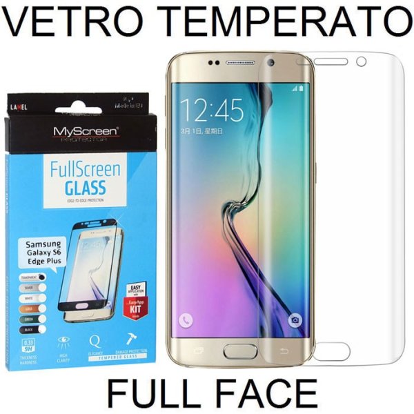 PELLICOLA VETRO TEMPERATO FULL FACE 0,33mm TRASPARENTE per SAMSUNG SM-G928 GALAXY S6 EDGE PLUS MYSCREEN BLISTER PELLICOLA VETRO TEMPERATO FULL FACE 0,33mm TRASPARENTE per SAMSUNG SM-G928 GALAXY S6 EDGE PLUS MYSCREEN BLISTER