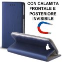 CUSTODIA per HUAWEI ENJOY 5, Y6 PRO, HONOR PLAY 5X - FLIP ORIZZONTALE con CHIUSURA MAGNETICA INVISIBILE ED INTERNO IN TPU BLU CUSTODIA per HUAWEI ENJOY 5, Y6 PRO, HONOR PLAY 5X - FLIP ORIZZONTALE con CHIUSURA MAGNETICA INVISIBILE ED INTERNO IN TPU BLU