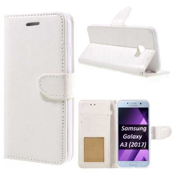 CUSTODIA per SAMSUNG SM-A320 GALAXY A3 (2017) - FLIP ORIZZONTALE SIMILPELLE CON CHIUSURA MAGNETICA E INTERNO IN TPU BIANCA CUSTODIA per SAMSUNG SM-A320 GALAXY A3 (2017) - FLIP ORIZZONTALE SIMILPELLE CON CHIUSURA MAGNETICA E INTERNO IN TPU BIANCA