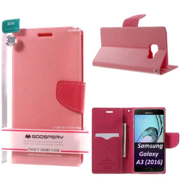 CUSTODIA per SAMSUNG SM-A310 GALAXY A3 (2016) - FLIP ORIZZONTALE CON STAND E INTERNO IN TPU SILICONE COLORE ROSA ALTA QUALITA' CUSTODIA per SAMSUNG SM-A310 GALAXY A3 (2016) - FLIP ORIZZONTALE CON STAND E INTERNO IN TPU SILICONE COLORE ROSA ALTA QUALITA'