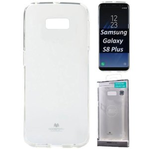 CUSTODIA per SAMSUNG SM-G955 GALAXY S8 PLUS IN GEL TPU SILICONE TRASPARENTE ALTA QUALITA' MERCURY BLISTER