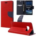 CUSTODIA per SAMSUNG SM-G950 GALAXY S8 - FLIP ORIZZONTALE CON STAND, INTERNO IN TPU SILICONE E TASCHE PORTA CARTE COLORE ROSSO CUSTODIA per SAMSUNG SM-G950 GALAXY S8 - FLIP ORIZZONTALE CON STAND, INTERNO IN TPU SILICONE E TASCHE PORTA CARTE COLORE ROSSO