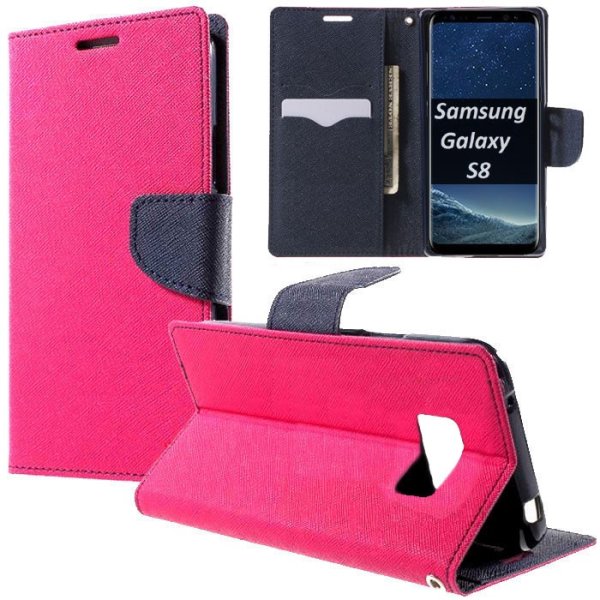 CUSTODIA per SAMSUNG SM-G950 GALAXY S8 - FLIP ORIZZONTALE CON STAND, INTERNO IN TPU SILICONE E PORTA CARTE COLORE FUCSIA CUSTODIA per SAMSUNG SM-G950 GALAXY S8 - FLIP ORIZZONTALE CON STAND, INTERNO IN TPU SILICONE E PORTA CARTE COLORE FUCSIA
