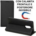 CUSTODIA per LG K8 (2017), X300, M200N - FLIP ORIZZONTALE con CHIUSURA MAGNETICA INVISIBILE E INTERNO IN TPU COLORE NERO CUSTODIA per LG K8 (2017), X300, M200N - FLIP ORIZZONTALE con CHIUSURA MAGNETICA INVISIBILE E INTERNO IN TPU COLORE NERO
