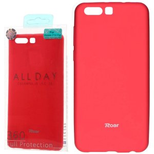 CUSTODIA per HUAWEI P10 PLUS IN GEL TPU SILICONE COLORE FUCSIA ALTA QUALITA' ROAR COLORFUL BLISTER