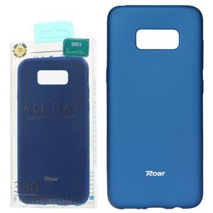 CUSTODIA per SAMSUNG SM-G955 GALAXY S8 PLUS IN GEL TPU SILICONE COLORE BLU ALTA QUALITA' ROAR COLORFUL BLISTER