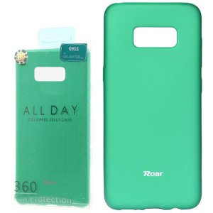 CUSTODIA per SAMSUNG SM-G955 GALAXY S8 PLUS IN GEL TPU SILICONE COLORE VERDE ACQUA ALTA QUALITA' ROAR COLORFUL BLISTER