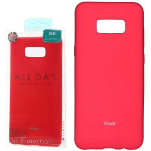 CUSTODIA per SAMSUNG SM-G955 GALAXY S8 PLUS IN GEL TPU SILICONE COLORE FUCSIA ALTA QUALITA' ROAR COLORFUL BLISTER