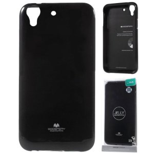 CUSTODIA per HUAWEI Y6 II, HONOR 5A IN GEL TPU SILICONE COLORE NERO LUCIDO CON GLITTER ALTA QUALITA' MERCURY BLISTER
